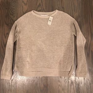 LOFT beige knit sweater